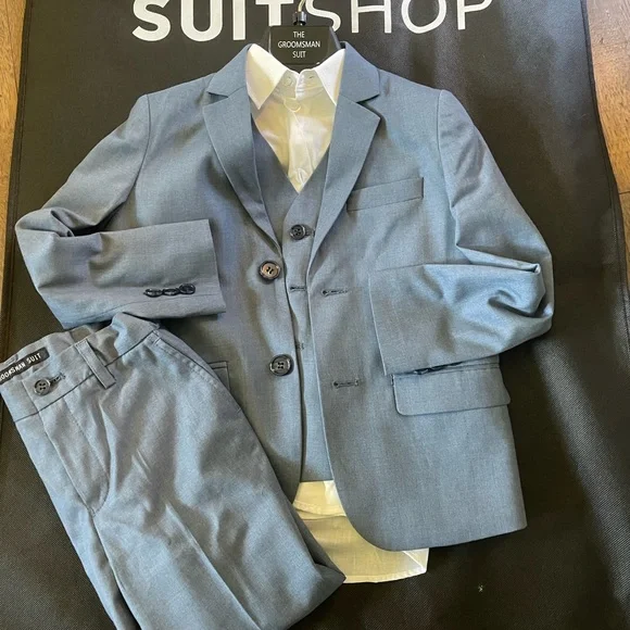 The Suitshop Ring Bearer Suit Light blue - Picture 2 of 4